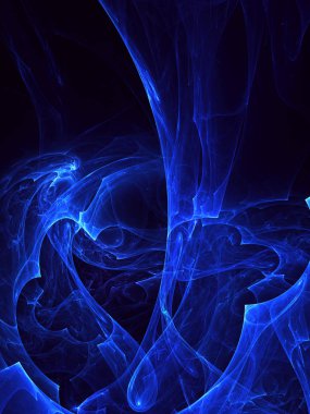 Soyut fraktal ışık arkaplanı 3 boyutlu oluşturuluyor