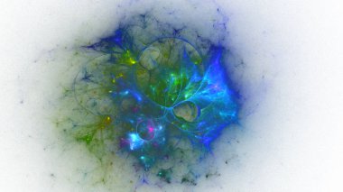 Soyut fraktal ışık arkaplanı 3 boyutlu oluşturuluyor