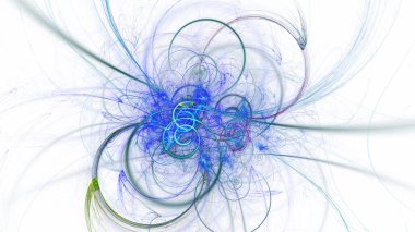 Soyut fraktal ışık arkaplanı 3 boyutlu oluşturuluyor