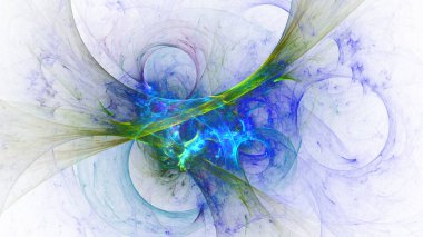 Soyut fraktal ışık arkaplanı 3 boyutlu oluşturuluyor