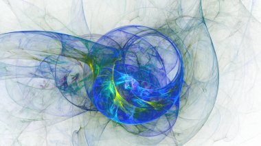 Soyut fraktal ışık arkaplanı 3 boyutlu oluşturuluyor