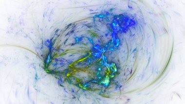 Soyut fraktal ışık arkaplanı 3 boyutlu oluşturuluyor