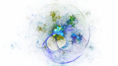 Soyut fraktal ışık arkaplanı 3 boyutlu oluşturuluyor