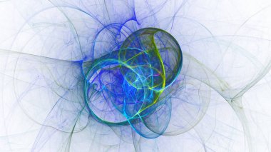 Soyut fraktal ışık arkaplanı 3 boyutlu oluşturuluyor