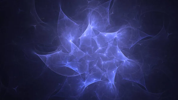 Renderizado Abstracto Azul Fractal Fondo Luz — Foto de Stock