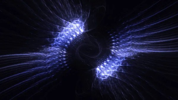 Renderização Abstrato Azul Fundo Luz Fractal — Fotografia de Stock