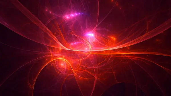 Rendering Abstract Red Fractal Light Background — Stock Photo, Image