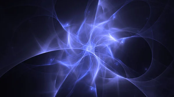 Renderização Abstrato Azul Fundo Luz Fractal — Fotografia de Stock