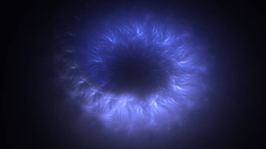 Soyut mavi fraktal ışık arkaplanı 3 boyutlu oluşturuluyor