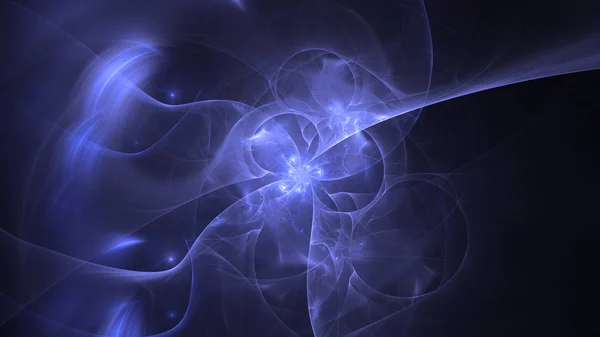 Renderização Abstrato Azul Fundo Luz Fractal — Fotografia de Stock