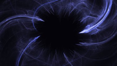Soyut mavi fraktal ışık arkaplanı 3 boyutlu oluşturuluyor