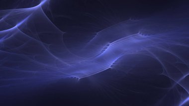 Soyut mavi fraktal ışık arkaplanı 3 boyutlu oluşturuluyor