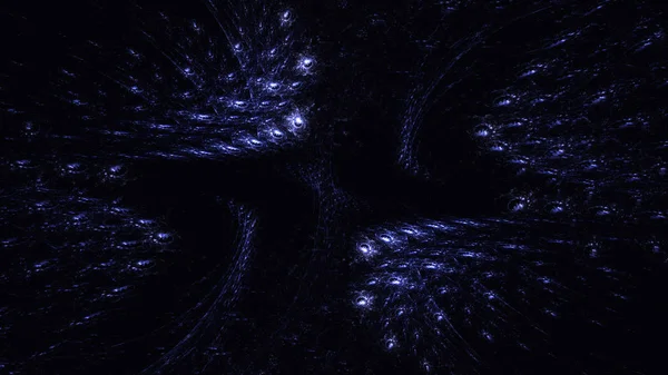 Renderização Abstrato Azul Fundo Luz Fractal — Fotografia de Stock