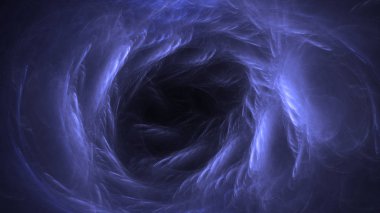 Soyut mavi fraktal ışık arkaplanı 3 boyutlu oluşturuluyor