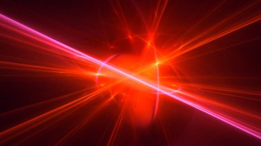 Soyut fraktal ışık arkaplanı 3 boyutlu oluşturuluyor