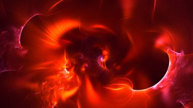 Soyut fraktal ışık arkaplanı 3 boyutlu oluşturuluyor