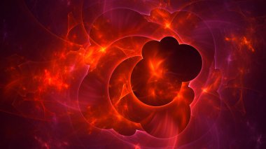 Soyut fraktal ışık arkaplanı 3 boyutlu oluşturuluyor