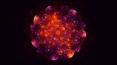 Soyut fraktal ışık arkaplanı 3 boyutlu oluşturuluyor