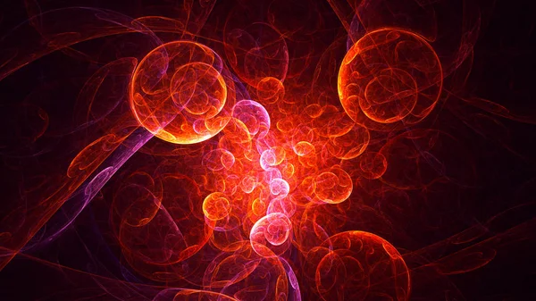 Soyut fraktal ışık arkaplanı 3 boyutlu oluşturuluyor