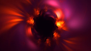 Soyut fraktal ışık arkaplanı 3 boyutlu oluşturuluyor