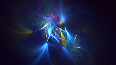 Soyut fraktal ışık arkaplanı 3 boyutlu oluşturuluyor