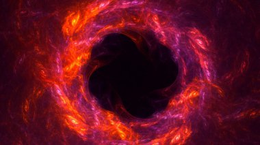 Soyut fraktal ışık arkaplanı 3 boyutlu oluşturuluyor