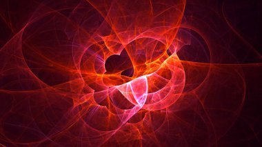 Soyut fraktal ışık arkaplanı 3 boyutlu oluşturuluyor