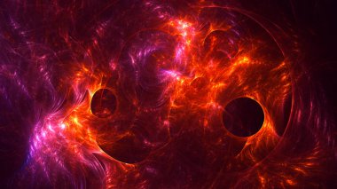 Soyut fraktal ışık arkaplanı 3 boyutlu oluşturuluyor