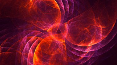 Soyut fraktal ışık arkaplanı 3 boyutlu oluşturuluyor