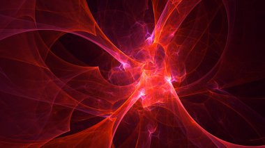 Soyut fraktal ışık arkaplanı 3 boyutlu oluşturuluyor