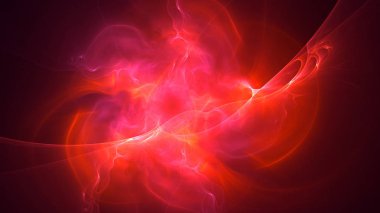 Soyut fraktal ışık arkaplanı 3 boyutlu oluşturuluyor