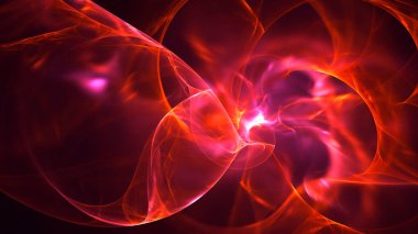 Soyut fraktal ışık arkaplanı 3 boyutlu oluşturuluyor