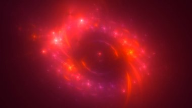 Soyut fraktal ışık arkaplanı 3 boyutlu oluşturuluyor