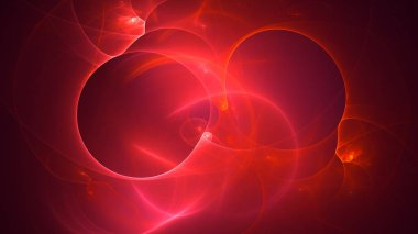 Soyut fraktal ışık arkaplanı 3 boyutlu oluşturuluyor