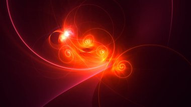 Soyut fraktal ışık arkaplanı 3 boyutlu oluşturuluyor