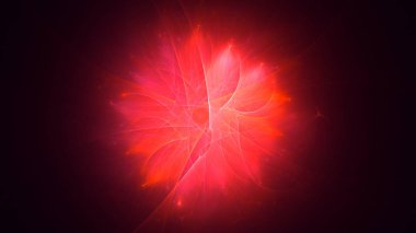 Soyut fraktal ışık arkaplanı 3 boyutlu oluşturuluyor