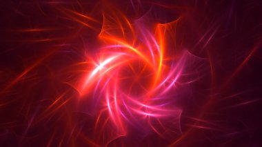 Soyut fraktal ışık arkaplanı 3 boyutlu oluşturuluyor