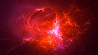 Soyut fraktal ışık arkaplanı 3 boyutlu oluşturuluyor