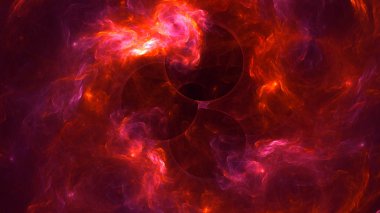 Soyut fraktal ışık arkaplanı 3 boyutlu oluşturuluyor