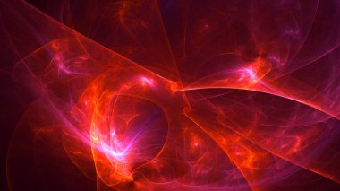 Soyut fraktal ışık arkaplanı 3 boyutlu oluşturuluyor