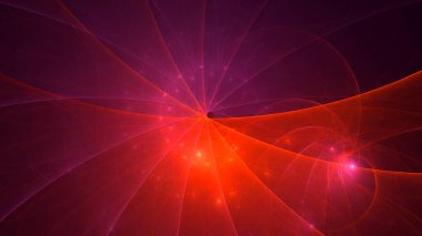 Soyut fraktal ışık arkaplanı 3 boyutlu oluşturuluyor