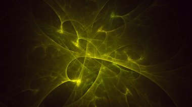 Soyut fraktal ışık arkaplanı 3 boyutlu oluşturuluyor