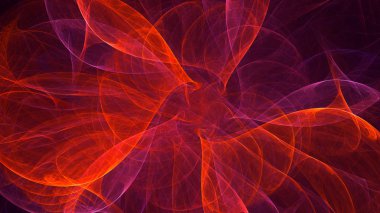 Soyut fraktal ışık arkaplanı 3 boyutlu oluşturuluyor