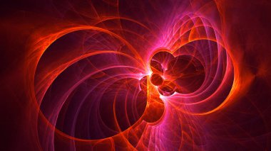 Soyut fraktal ışık arkaplanı 3 boyutlu oluşturuluyor