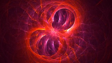 Soyut fraktal ışık arkaplanı 3 boyutlu oluşturuluyor