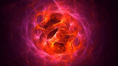 Soyut fraktal ışık arkaplanı 3 boyutlu oluşturuluyor