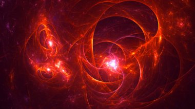 Soyut fraktal ışık arkaplanı 3 boyutlu oluşturuluyor