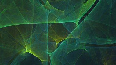 Soyut fraktal ışık arkaplanı 3 boyutlu oluşturuluyor