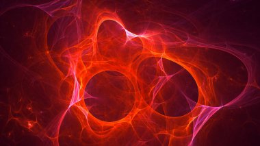 Soyut fraktal ışık arkaplanı 3 boyutlu oluşturuluyor