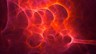 Soyut fraktal ışık arkaplanı 3 boyutlu oluşturuluyor